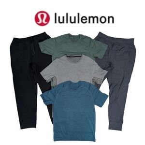 5 piece Men's Lululemon Bundle Size M/ 32 A mix of Runner Tee And Joggers
